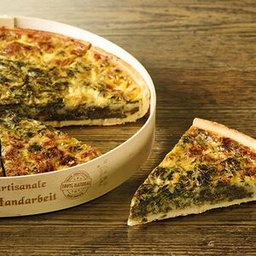 [8361] Quiche aux épinards coupée 8 pcs Ø 28cm