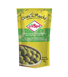 [7194] Crespo OLIVES NOIRES DENOYAUTEES AUX HERBES (sachet) (copie)