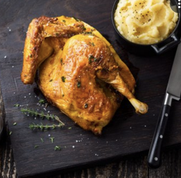 [2111] Demi-poulet épicé en barquette cuisson