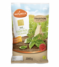 [6715] Ravioli Pesto aux herbes (basilic, persil, fromage et oignons doux)